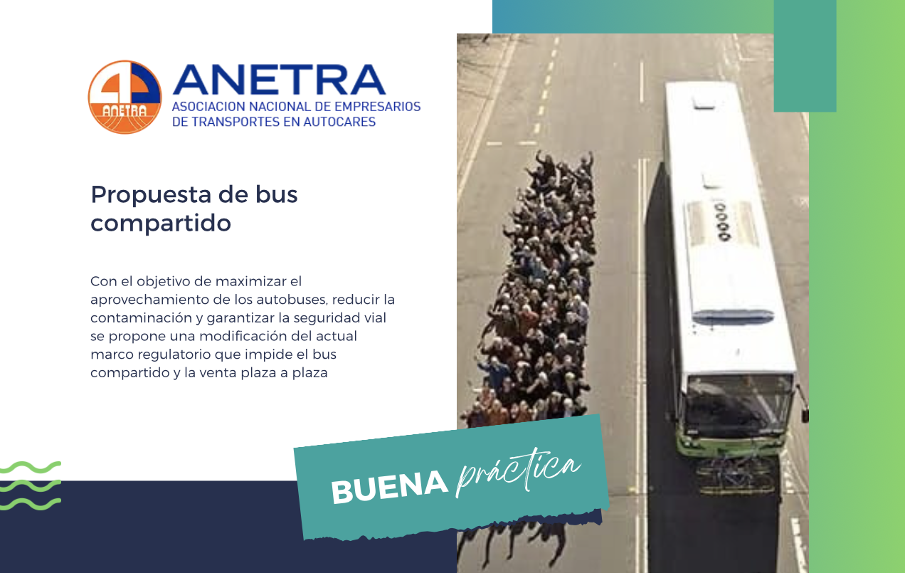 El Anuario de Movilidad Sostenible premia la iniciativa de ‘bus compartido’ de ANETRA