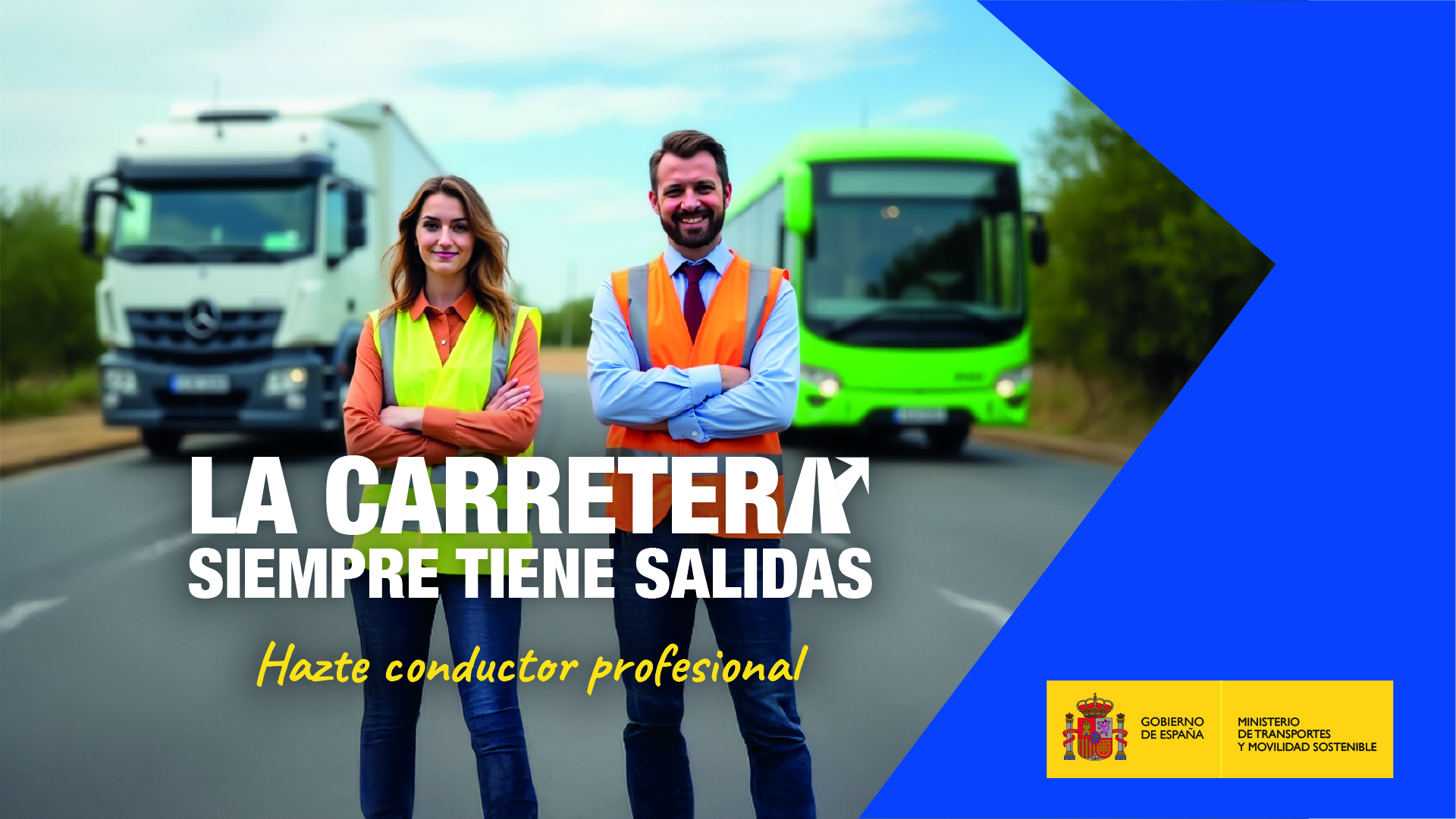 Transportes busca nuevos conductores con la campaña «La carretera siempre tiene salidas»