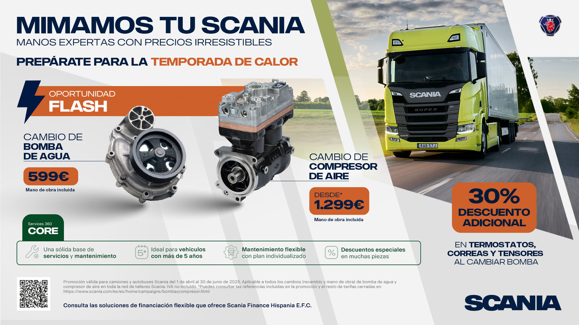 Nueva campaña de Scania para el mantenimiento de componentes esenciales del motor