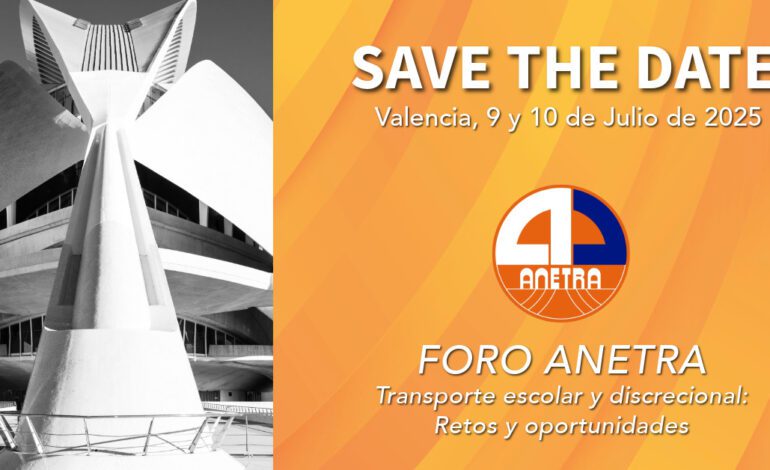 Valencia acogerá en julio el foro de ANETRA sobre transporte escolar y discrecional