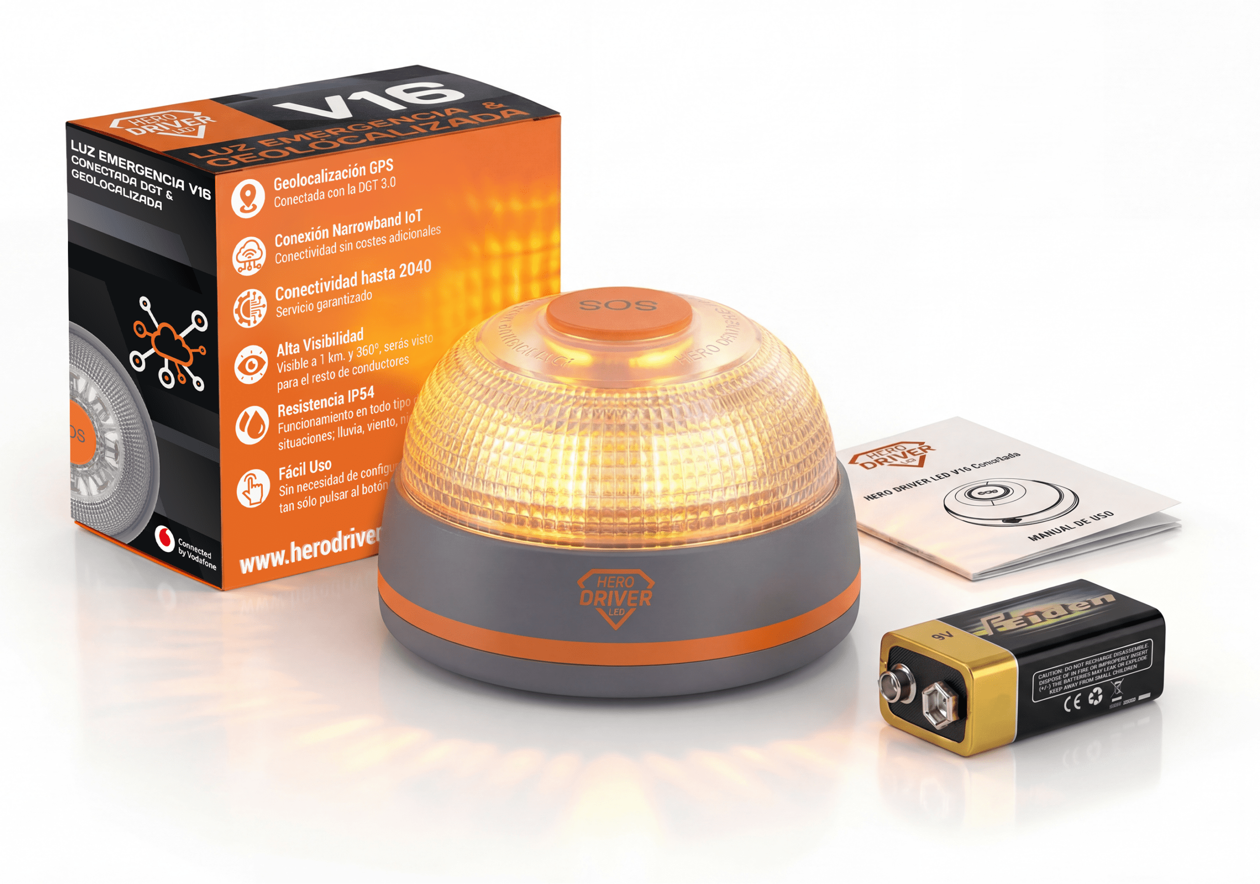 Hero Driver LED, de Ryme Automotive: los cinco riesgos legales de incumplir la normativa V16 conectada en 2026