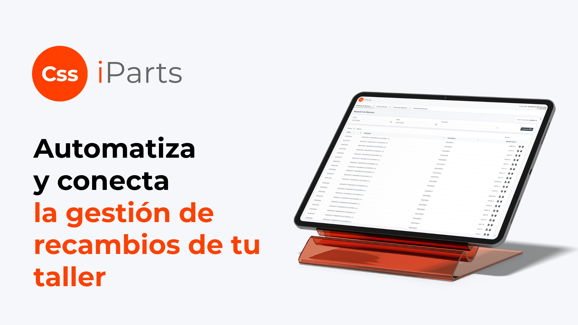 CSS presenta iParts, la nueva solución para automatizar la gestión de pedidos de recambio en el taller