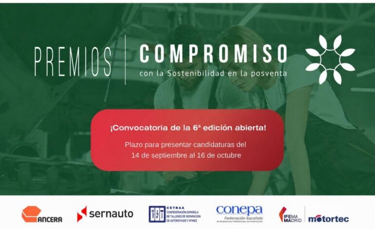 MOTORTEC impulsa los VI Premios Compromiso con la Sostenibilidad en la Posventa
